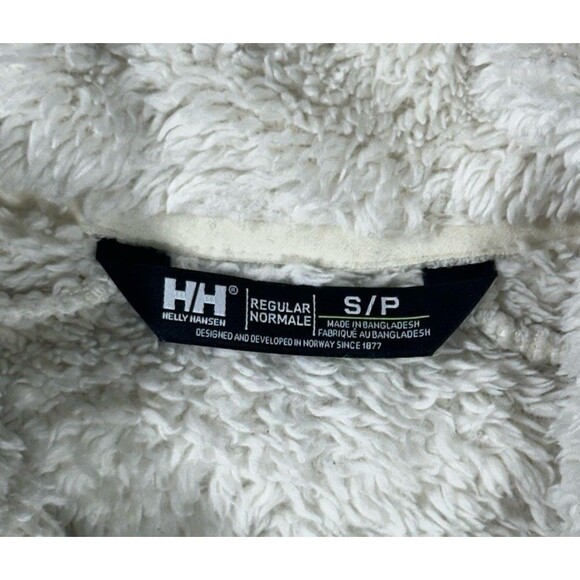 Helly Hansen Womens Deep Pile Fleece Jacket Full Zip Size Small Cream Ivory - Picture 3 of 9